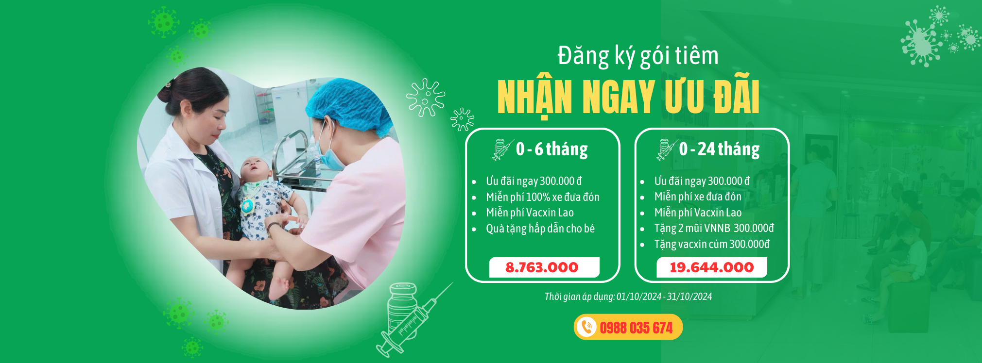 Đăng ký gói tiêm - Nhận ngay ưu đãi